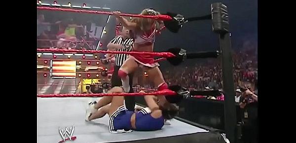  Torrie Wilson and Maria vs Mickie James and Victoria. Raw 2006.